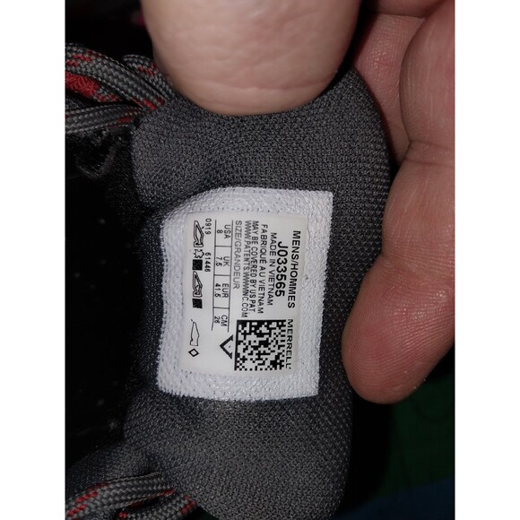 Men’s Merrell Zion Hiking Shoes Vibram FlexPlate Gray / Orange - Size 8 - Picture 10 of 10